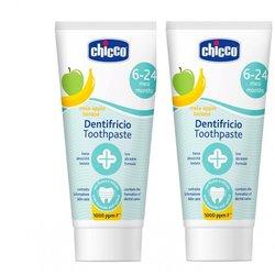 Chicco Duplo Pasta Dental Plátano Manzana 2x50 ml