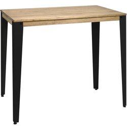 Consola BOX FURNITURE Lunds (Negro - Madera y Acero - 70 x 39 x 110 cm)