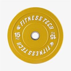 Fitness Tech Disco Bumper Plate Alta Resistencia Discos