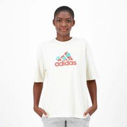 Camiseta de Mujer ADIDAS Corta Blanco (X/S)