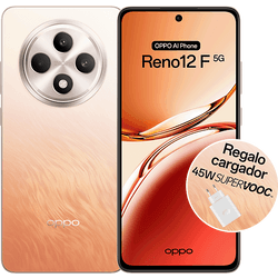 Móvil - OPPO Reno 12 F 5G, Amber Orange, 256 GB, 8 GB RAM, 6.67" AMOLED Full HD+ 120 Hz, Mediatek Dimensity 6300 5000 mAh, Android