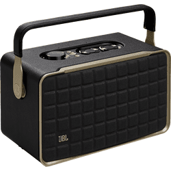 Altavoz estéreo - JBL Authentics 300, 100W, Bluetooth, Wi-Fi, asistentes de voz Google y Alexa, batería con autonomía 8h, diseño retro, Negro