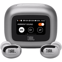 Auriculares True Wireless - JBL Live Buds 3, 40 h Autonomía, Conexión Multipunto, IP55, Silver