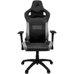 Silla gaming - Corsair T3 Rush, Reposacabezas 4D, Espalda inclinable, Hasta 120 kg, Almohadilla incluida, Negro