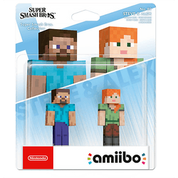 Figura Amiibo Steve y Alex.