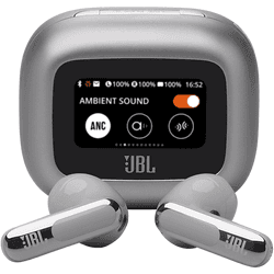 Auriculares True Wireless - JBL Live Flex 3, 50 h Autonomía, Cancelación de Ruido, Open Stick, Silver