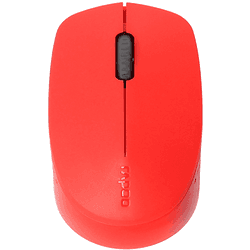 Ratón RAPOO M100 Silent (Bluetooth - Óptico - 1300 dpi - Rojo)