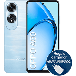 Móvil - OPPO A60, Ripple Blue, 256 GB, 8 GB RAM, 6.67" HD+, Qualcomm Snapdragon 680 4G, 5000 mAh, Android