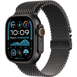 Apple Watch Ultra 2 GPS + Cellular 49mm Caja Negra Titanio con Correa Milanese Loop Titanio L Negra