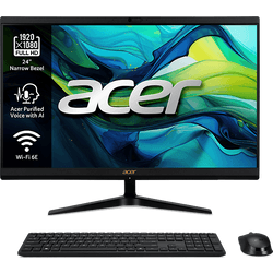 All in one - Acer C24-1800, 23.8" Full HD, Intel® Core™ i5-12450H, 16GB RAM, 1TB SSD, UHD Graphics, Sin sistema operativo, Negro