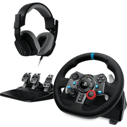 Bundle LOGITECH Volante G29 Driving Force + Headset Astro Gaming A10 (Blanco - Azul)