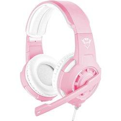 Trust GXT 310P Radius Auriculares Alámbrico Diadema Juego Rosa, Blanco