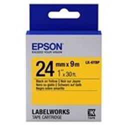 Epson LK-6YBP cinta negro sobre amarillo pastel 24 mm