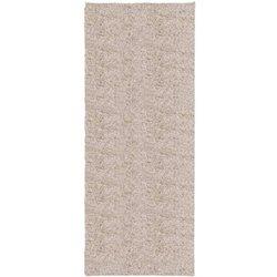 Alfombra peluda de pelo largo moderna pamplona beige 80x200 cm