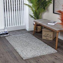 Surya Alfombra shaggy moderna gris 80x150