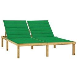 Tumbona VIDAXL Verde Madera (200x138x77 cm)