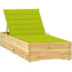 Tumbona VIDAXL Verde Madera (198 x 68x(28-75) cm )