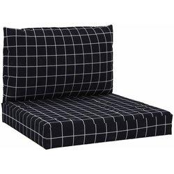 2 Pcs Pallet Pillows Tela Oxford Pintada en Negro