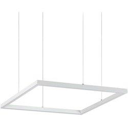 IDEAL LUX Lámpara Colgante Integrada Cuadrada Decorativa Blanca, 3000K, 33W