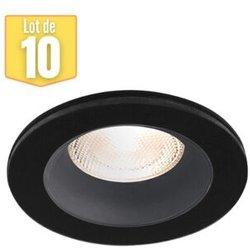 Conjunto de 10 soportes de redondejas redondas de negros IP54 BRAYTRON