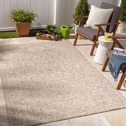 Surya alfombra exterior/interior efecto yute beige/marfil160x213