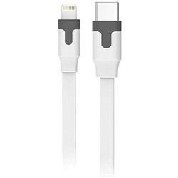 muvit cable Tipo C 2.0 a Lightning MFI 3A 0,2m blanco