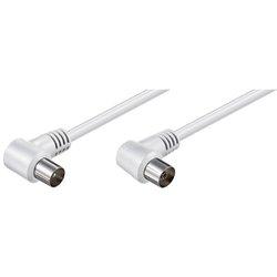 Goobay Cable Coaxial Antena Acodado 1.5m Blanco