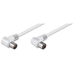 Goobay Cable Coaxial Antena Acodado 2.5m Blanco