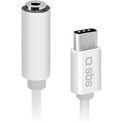 Adaptador Audio Type C - Jack 3.5 SBS Blanco