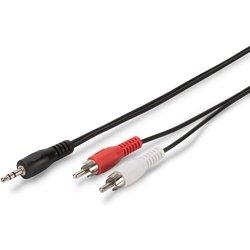 Cable de Audio DIGITUS (2.5 m - Negro)