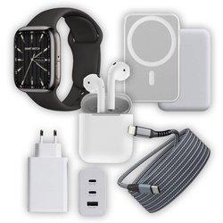 Klack Kit Essential para iPhone Smartwatch, Cargador, Auriculares, Powerbank y Cables