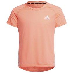 Camiseta de training adidas aeroready 3 bandas girls acid red