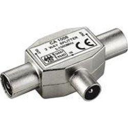 Goobay CA 1008 Coaxial 2xCoaxial Plata