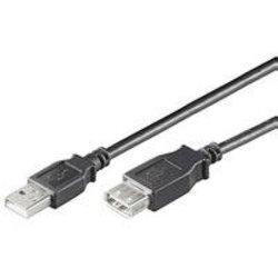 Goobay USB Ext AA 300 HiSpeed Black 3m cable USB USB A Negro