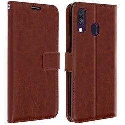 Funda Samsung Galaxy A40 AVIZAR Vintage Wallet Marrón