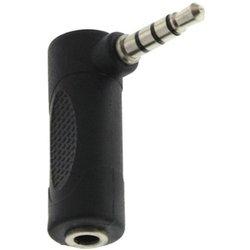 Adaptador jack 3,5 mm a jack 3,5 mm con codo