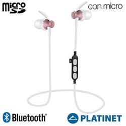 Auriculares Stereo Bluetooth Deportivos Universal Magneticos Rosa