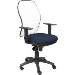 Silla Jorquera malla blanca asiento bali azul marino