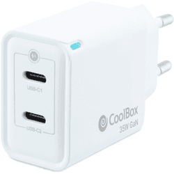 CoolBox Cargador USB 35W con tecnología GaN