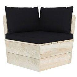 Almohadas de paleta de tela Oxford negro 3 piezas