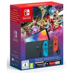 nintendo switch oled neon + mario kart 8 + 3 meses ns oline