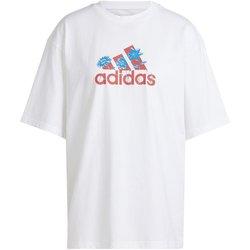 Camiseta adidas flower badge of sports gt mujer blanco