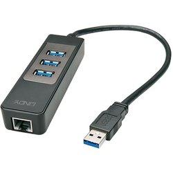 Hub LINDY 43176 (USB 3.0 - USB)