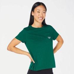 Reebok Logo - Verde - Camiseta Mujer talla XS