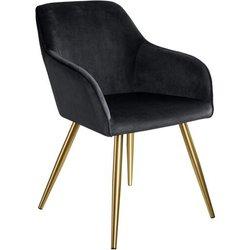 Silla Aterciopelada Marilyn Oro - Negro/oro