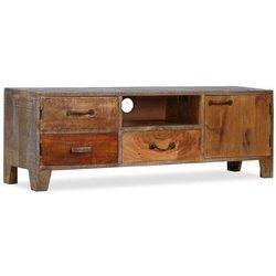 vidaXL Mueble para TV de madera maciza vintage 118x30x40 cm