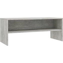 Soporte para TV hormigón gris 100x40x40cm madera multicapa