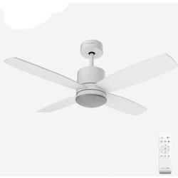 Ventilador De Techo Base Blanca Y 4 Aspas