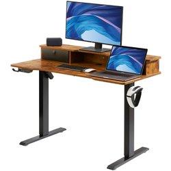 VEVOR Doble Altura Ajustable Escritorio Monitor Riser Estación de Trabajo 47.2 X 23.6 Pulgadas