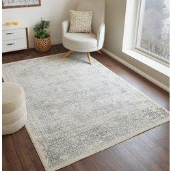 Surya alfombra vintage oriental marfil/gris 160x215